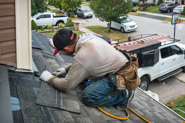 Professional Roofing technician working in Viola, ID